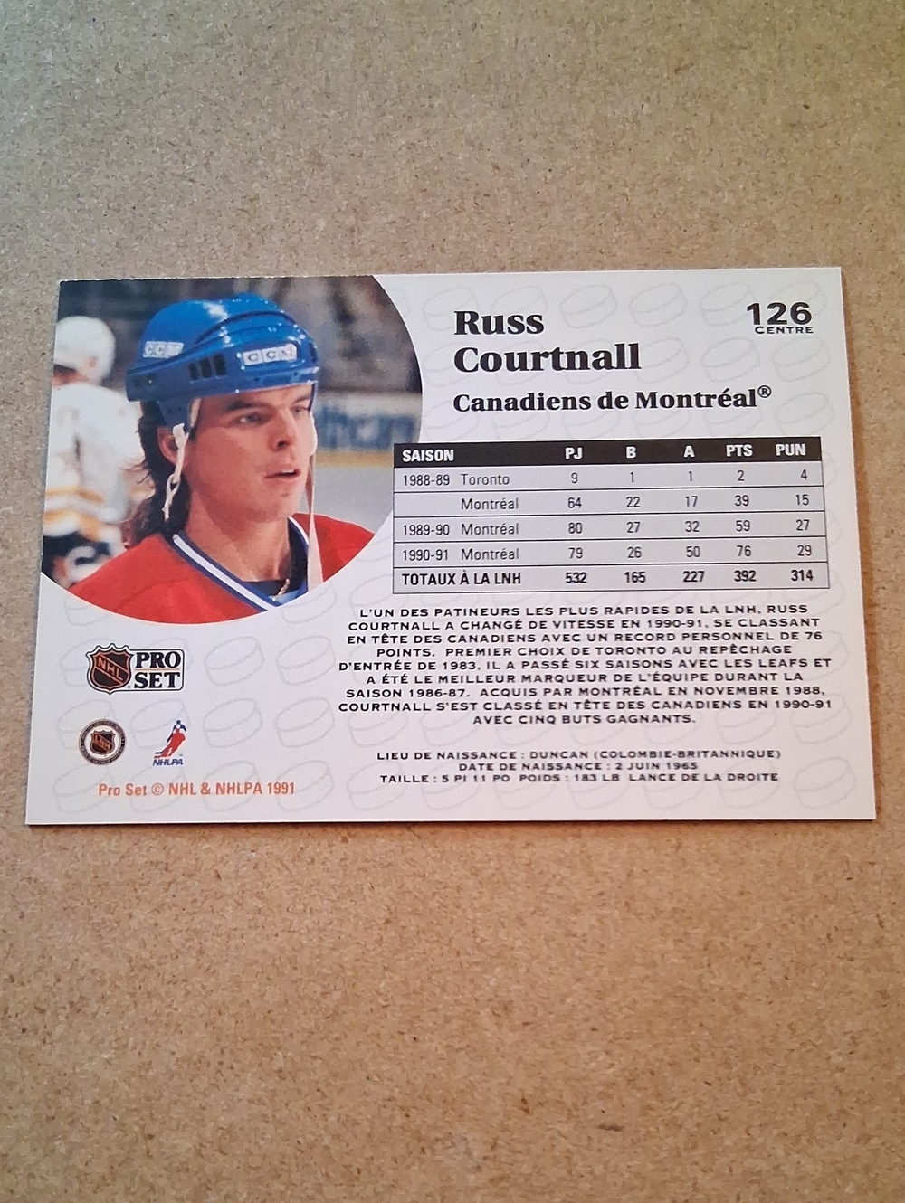 Russ & Geoff Courtnall NHL Hockey Trading Cards Lot - Picture 2 of 13